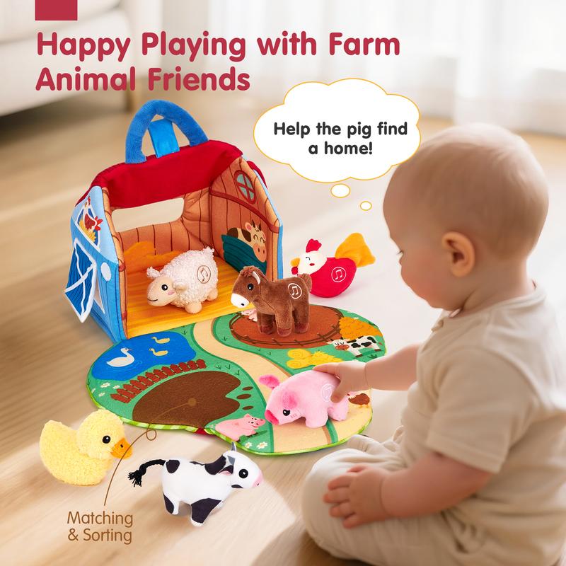 Hahaland Surprise Barn Farm Animal Toy