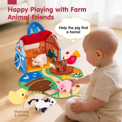 Hahaland Surprise Barn Farm Animal Toy