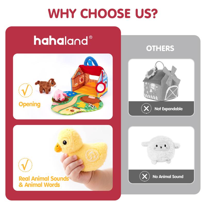 Hahaland Surprise Barn Farm Animal Toy