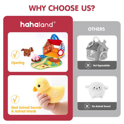 Hahaland Surprise Barn Farm Animal Toy